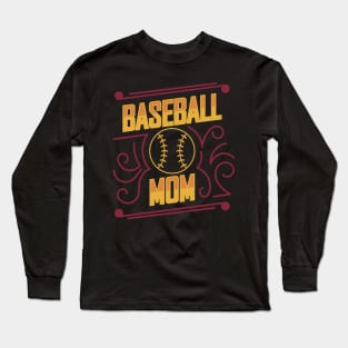 Baseball Mom. Sports theme Long Sleeve T-Shirt